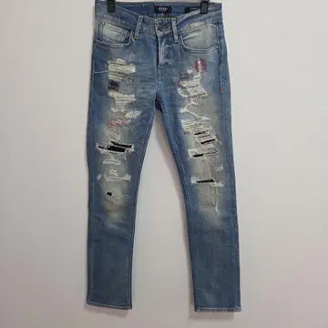 GUESS ANGELS SKINNY 데미지 스키니 데님