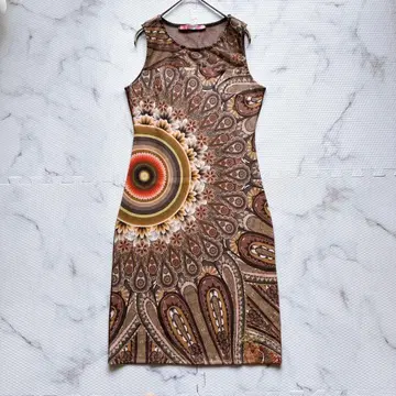새상품급 Desigual 데시구알 페이즐리 무늬 화려한 원피스 mr656