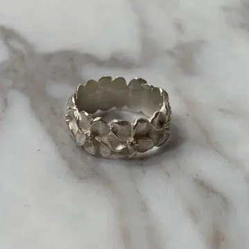 Hawaiian 925 Silver Hibiscus Ring Sz10
