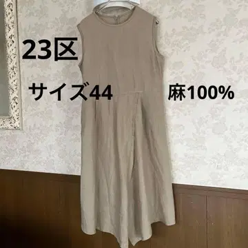 새상품급 빅 사이즈 44 23구 린넨 100% 린넨 슬리브리스 원피스