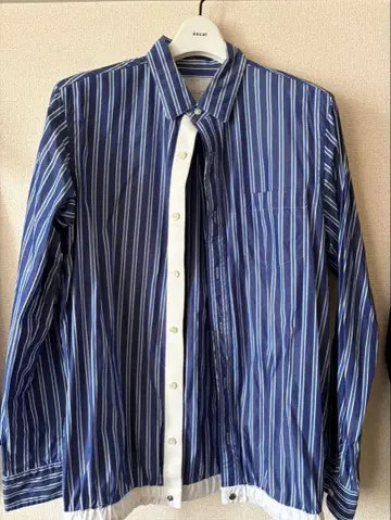 sacai DRAWSTRING SHIRTS STRIPE S