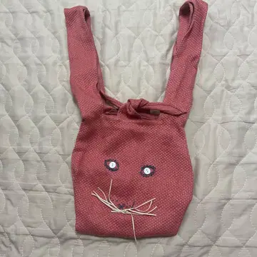 mina perhonen 토끼 모티브 토트백 핑크