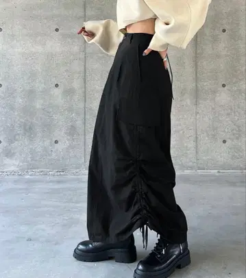 PAGEBOY 셔링 카고 스커트