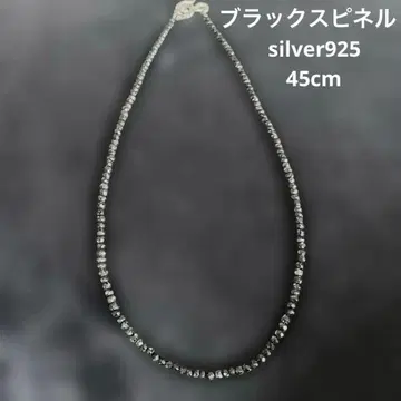DiosBras 블랙 스피넬 실버 목걸이 925