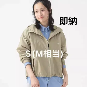 미사용품, 단톤 나일론 후드 코트 S (M 상당) 발수 코트 블랙
