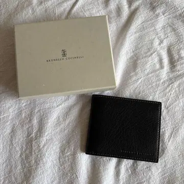 BRUNELLO CUCINELLI 접이식 지갑 가죽 블랙
