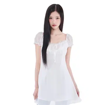알키알카 Puff Chiffon Mini Dress (Ivory) | 미디 원피스 | 번개장터