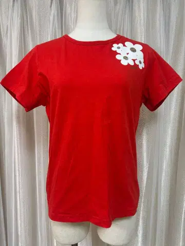 새상품급 MARC JACOBS 로고 꽃 프린트 T셔츠