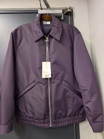 [ 미사용 ] Uniqlo U 집업 블루종 퍼플 L
