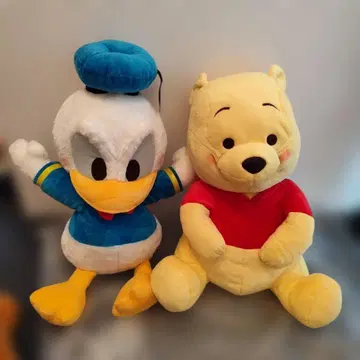 Disney 도널드 덕 곰돌이 푸 봉제 인형 2세트 인형뽑기 경품