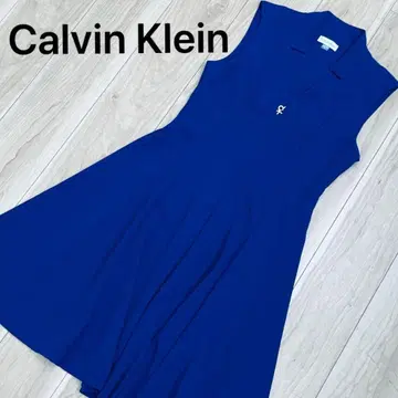 Calvin Klein 캘빈클라인 슬리브리스 원피스 블루 LL