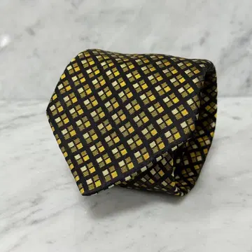 새상품급 두툼한 잉글랜드제 dunhill 던힐 넥타이 금색 블랙 영국제