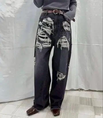 ameri UND HARD DAMAGE LOOSE DENIM 25 아메리