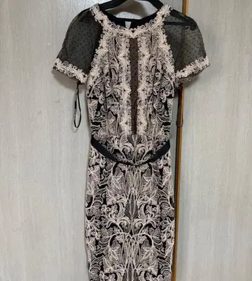 TADASHI SHOJI 자수 레이스 드레스 사이즈 2