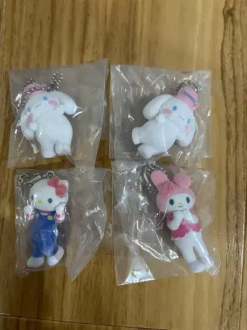 산리오 미니어처 참 라이브 캐릭터 4개 세트