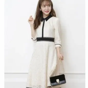 [2way] 카라 부착 전체 레이스 원피스 아푸와이저 리셰 상견례