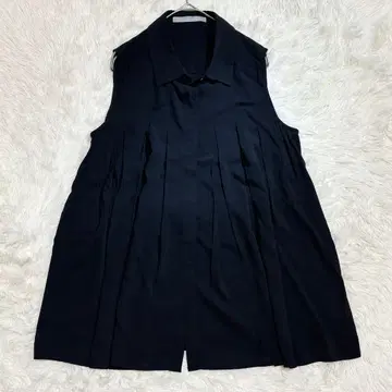 theory luxe 슬리브리스 블라우스 턱 블랙 NEENA