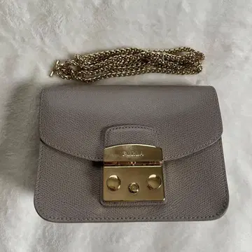 FURLA 훌라 메트로폴리스 그레이 가죽 숄더백
