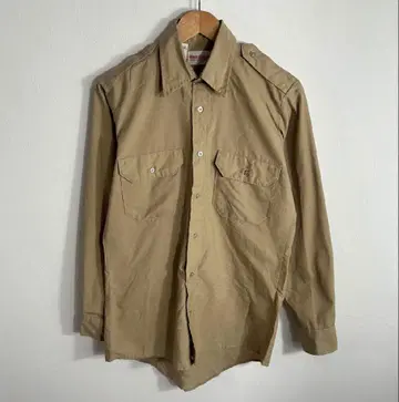 70's vintage Wear Guard 워크 셔츠 베이지 밀리터리