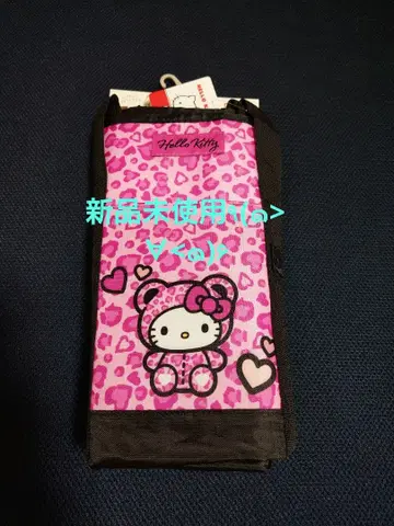 키티 레오파드 무늬 인형옷 보냉 레지 카고백 갸루곰