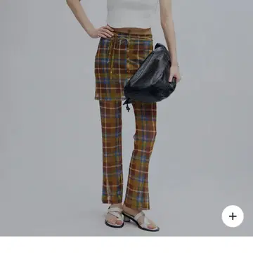 Ameri WRAP BELT SET CHECK PANTS