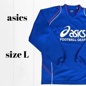 레어 새상품급! asics 아식스 풀오버 트랙 자켓 L 블루
