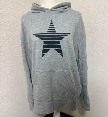 BEAMS HEART 빔즈하트 별 패턴 프린트 풀오버 후드티