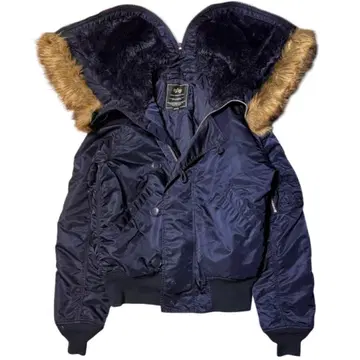 ALPHA 에코퍼 모델 N-2B 짧은 기장 플라이트 자켓 M 네이비