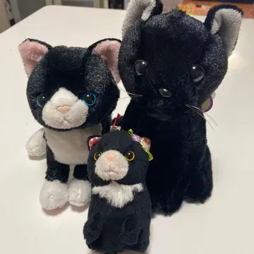 [ 검은 고양이 하치와레 ] 봉제 인형 3종 세트