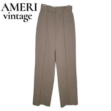 AMERI 아메리 베이지 CHAMBRAY FRINGE PANTS 팬츠