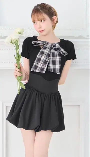 미셸 마카롱 슬림 레그 벌룬 스커트
