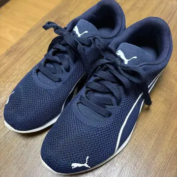 PUMA 스니커즈 네이비 24.5cm 러닝화 경량 새상품급