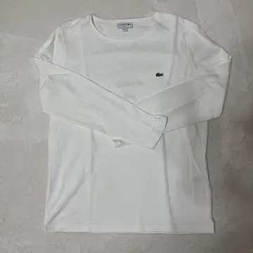 LACOSTE 라코스테 긴팔 티셔츠 화이트 슬림핏