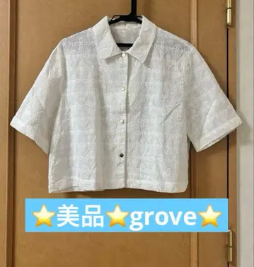 새상품급 grove 레이스 코튼 자켓