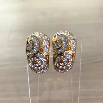 미사용 Swarovski 스와로브스키 귀찌 크리스탈 골드