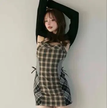 andmary Khy check set beige 앤드마리 원피스