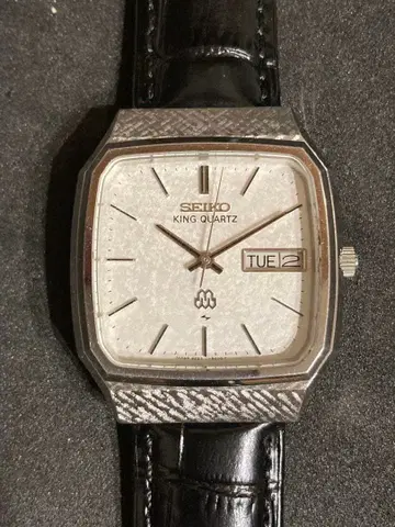 SEIKO 킹 트윈 쿼츠 9223-5000 화이트 다이얼 작동품
