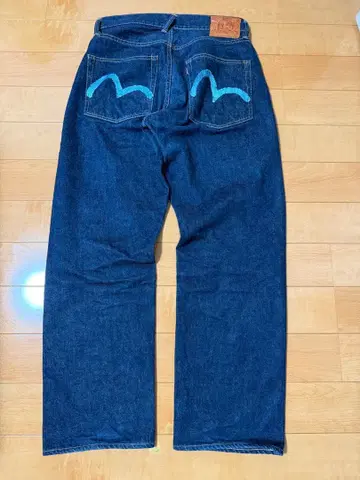 EVISU Lot 2001 데님 팬츠 32 x 35 일본제 배기진