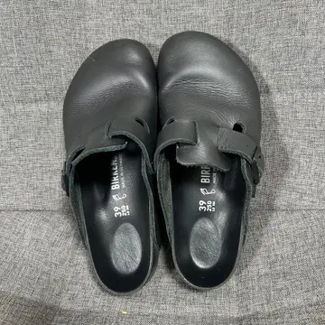 birkenstock 보스턴 가죽 블랙 39 25cm