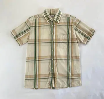 LACOSTE 체크 셔츠 짧은 기장 cityboy Y2K e257