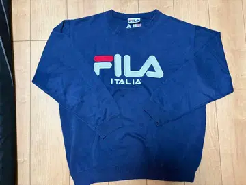 90 s FILA 휠라 빅 자수 맨투맨 네이비 L 사이즈