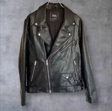 ZARA 더블 라이더 자켓 블랙