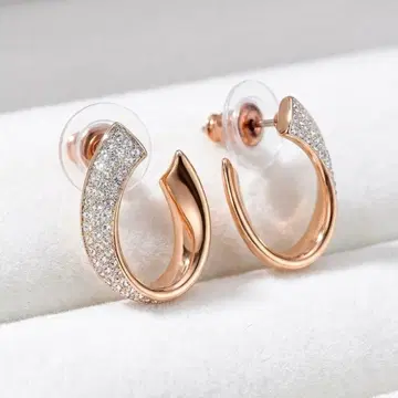 [새상품급] 스와로브스키 Swarovski Exist 후프 귀걸이