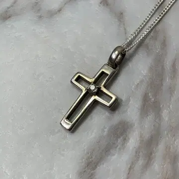 silver925 십자가 펜던트 목걸이 체인