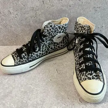컨버스 ALL STAR 레오파드 무늬 하이컷 스니커즈 23.5cm
