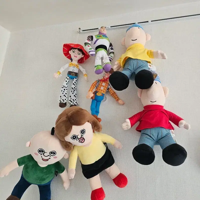 토이스토리 우디 버즈 제시 인형 옥지 빵빵이 패트와매트 세트