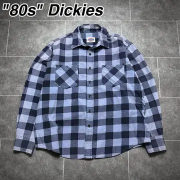 80s Dickies 버팔로 체크 플란넬 셔츠 페이드 디키즈