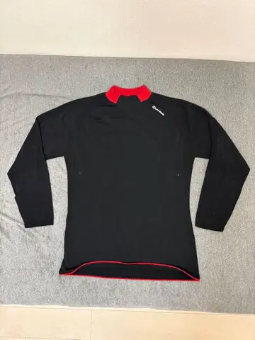 TaylorMade 모크넥 셔츠 블랙 레드 사이즈 O (XL)