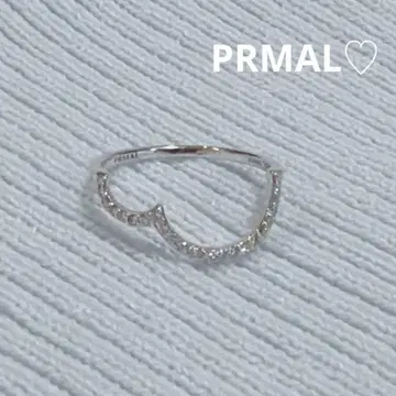 PRMAL 더블 하프 서클 반지 K10WG