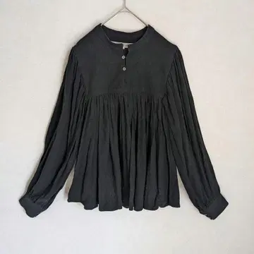 Brocante 브로캔트 린넨코튼 개더 볼륨 풀오버